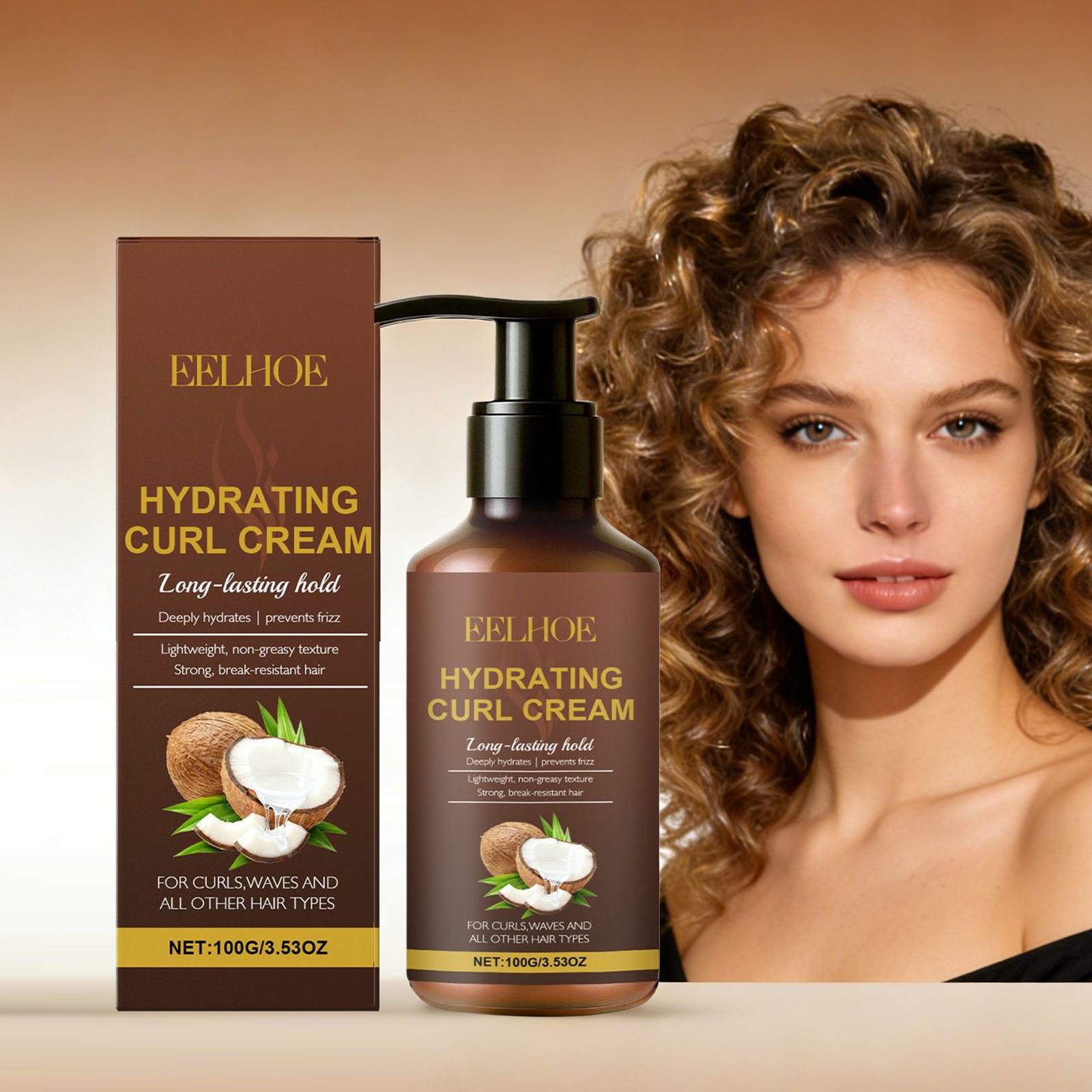 Hair Care Natural - Curl Styling Cream for Wavy and