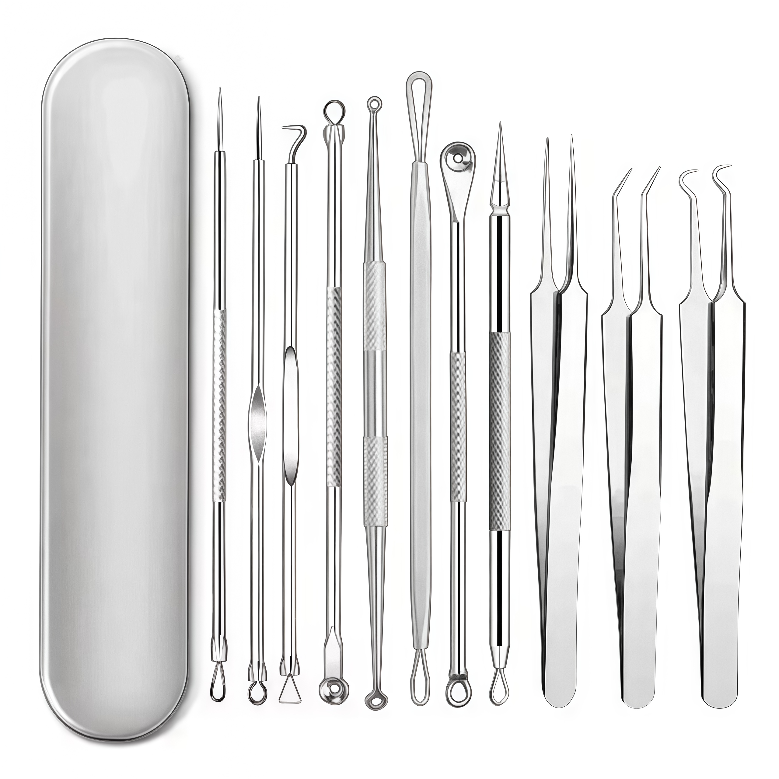 Hair Care Clinic - 4-11Pcs Ingrown Hair Tweezers Acne Blackhead