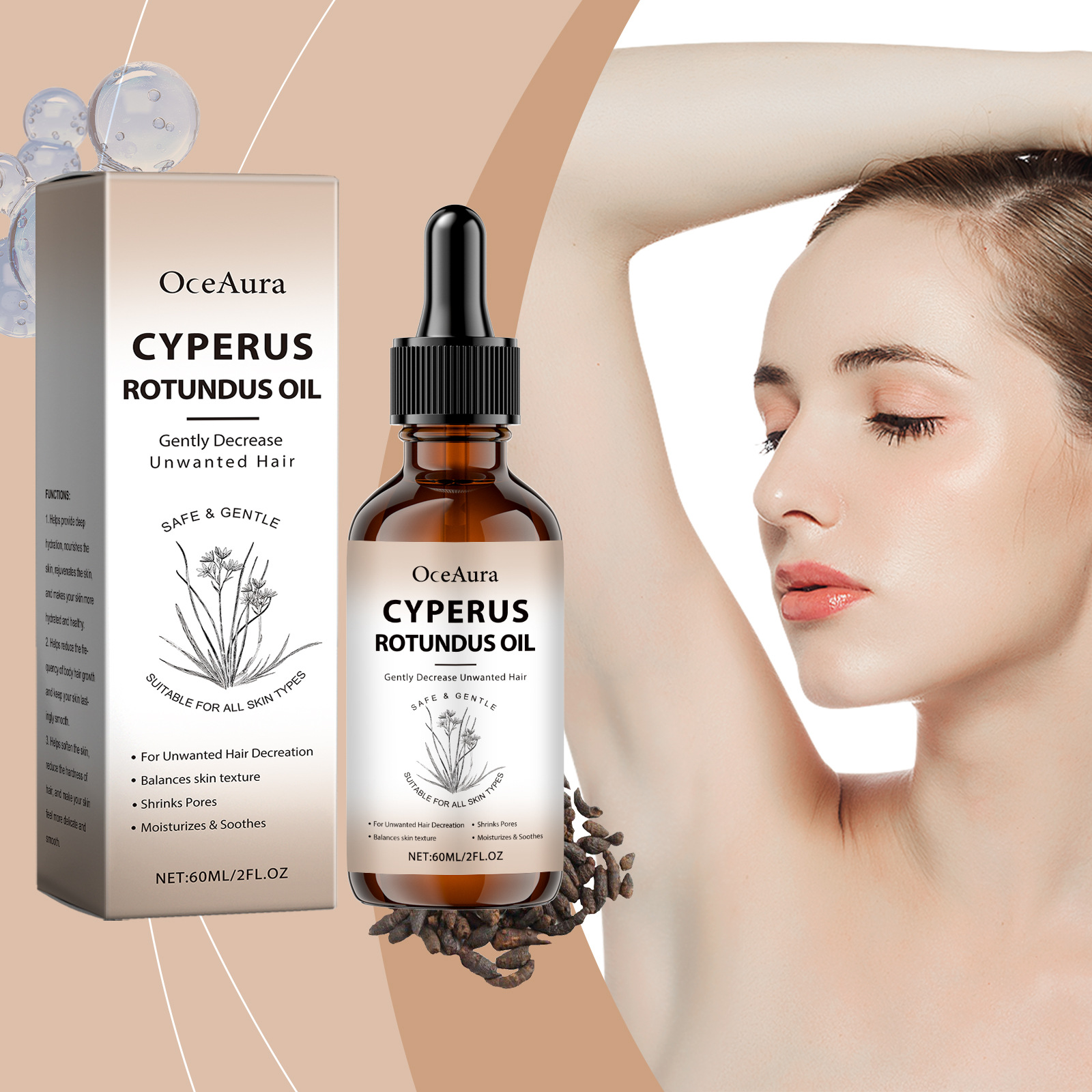 Hair Care Hair Serum - Cyperus Rotundus Oil for Hair Removal
