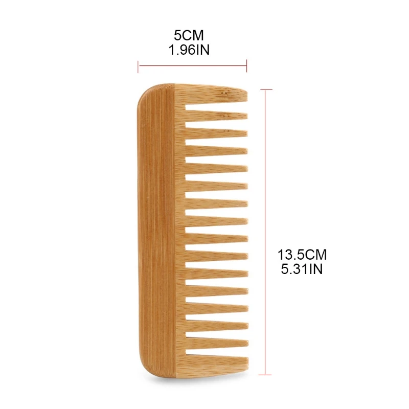 Natural Bamboo Wide Toothed Co - Detangling Wide Comb recension och pris