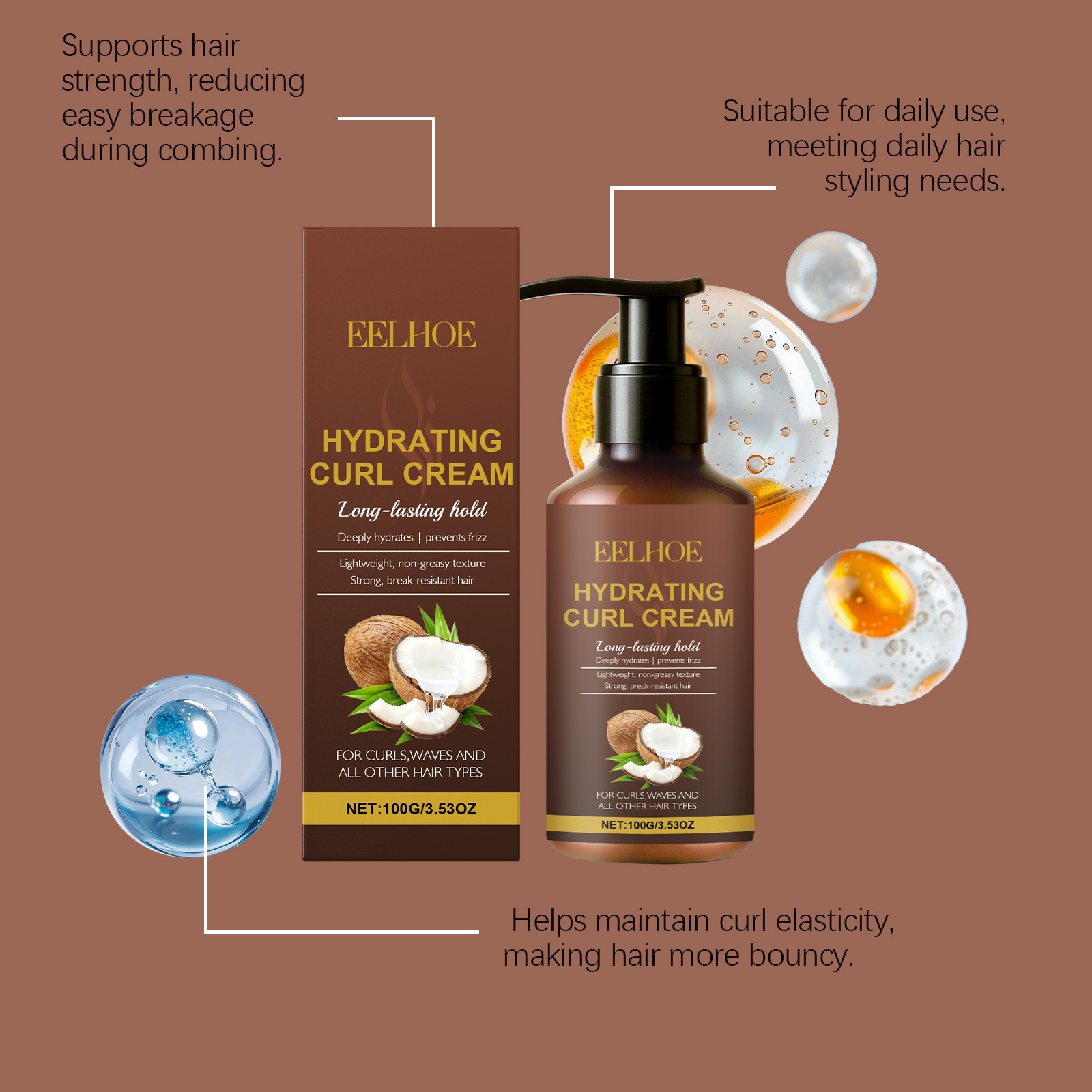 Curl Styling Cream for Wavy an - Hair Care Natural recension och pris