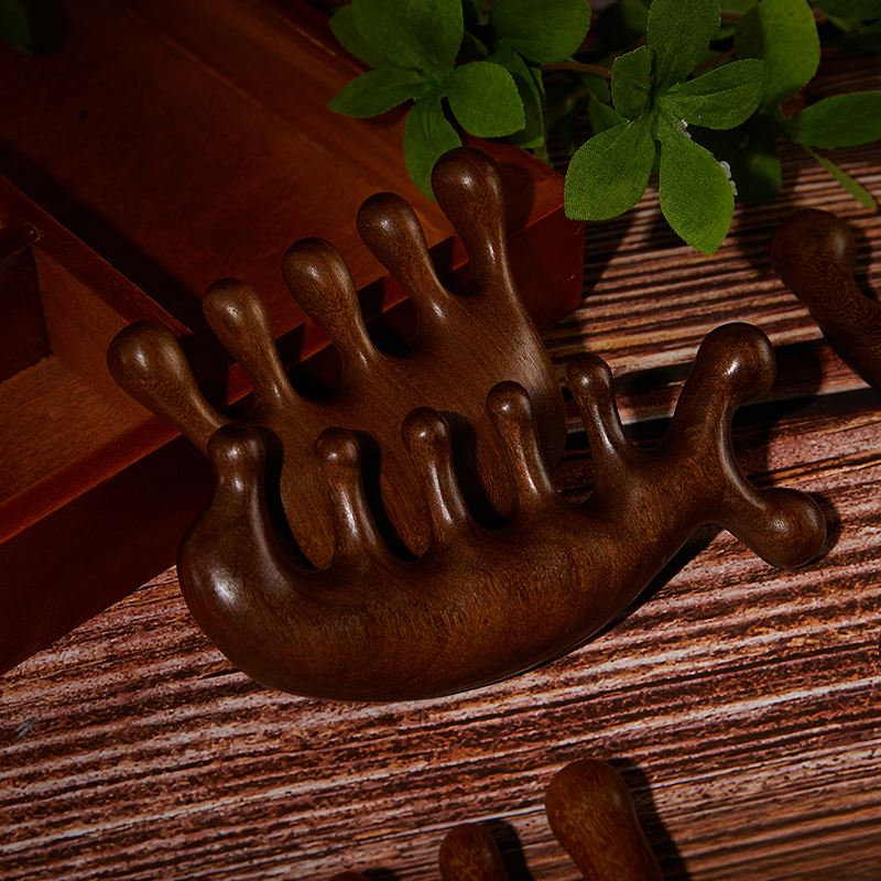 Wood Therapy Massage Comb Head - Detangling Wide Comb recension och pris