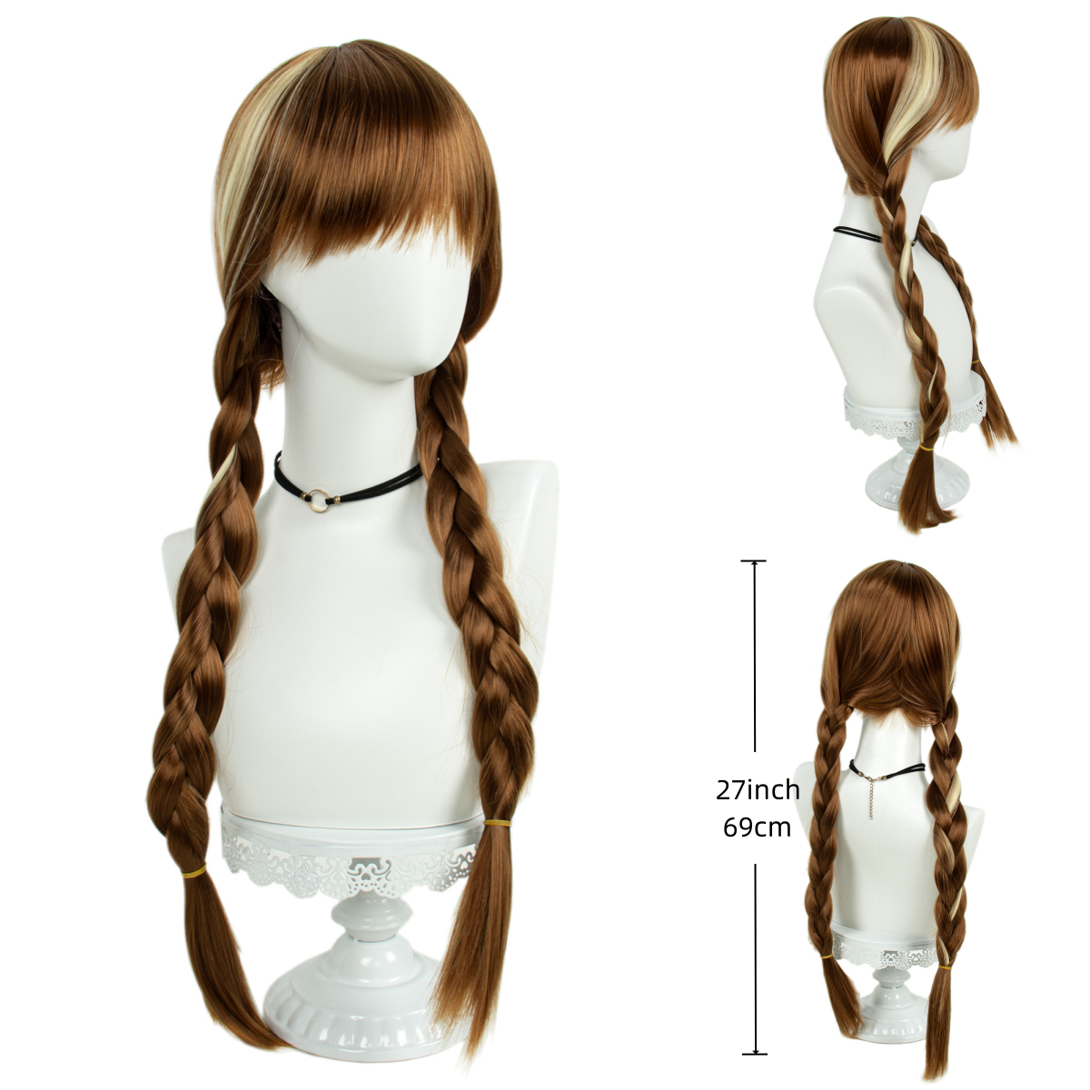 Anna Wig For Adult Red Brown B - Braiding Hair Kanekalon recension och pris