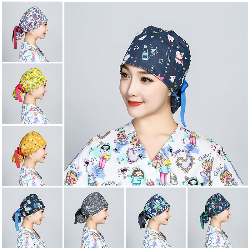 Printed Surgical Cap Scrub Cot - Hair Care Hospital recension och pris