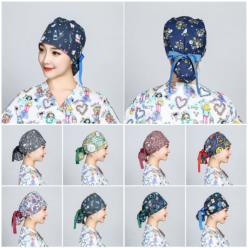 Printed Surgical Cap Scrub Cot - Hair Care Hospital recension och pris
