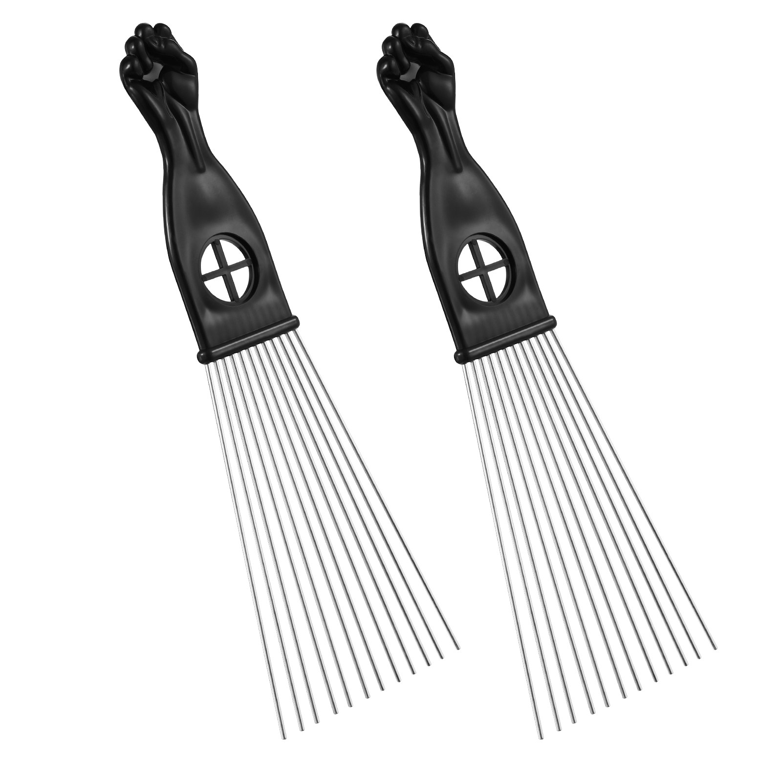 Metal Styling Pick Comb 2pcs F - Detangling Wide Comb recension och pris