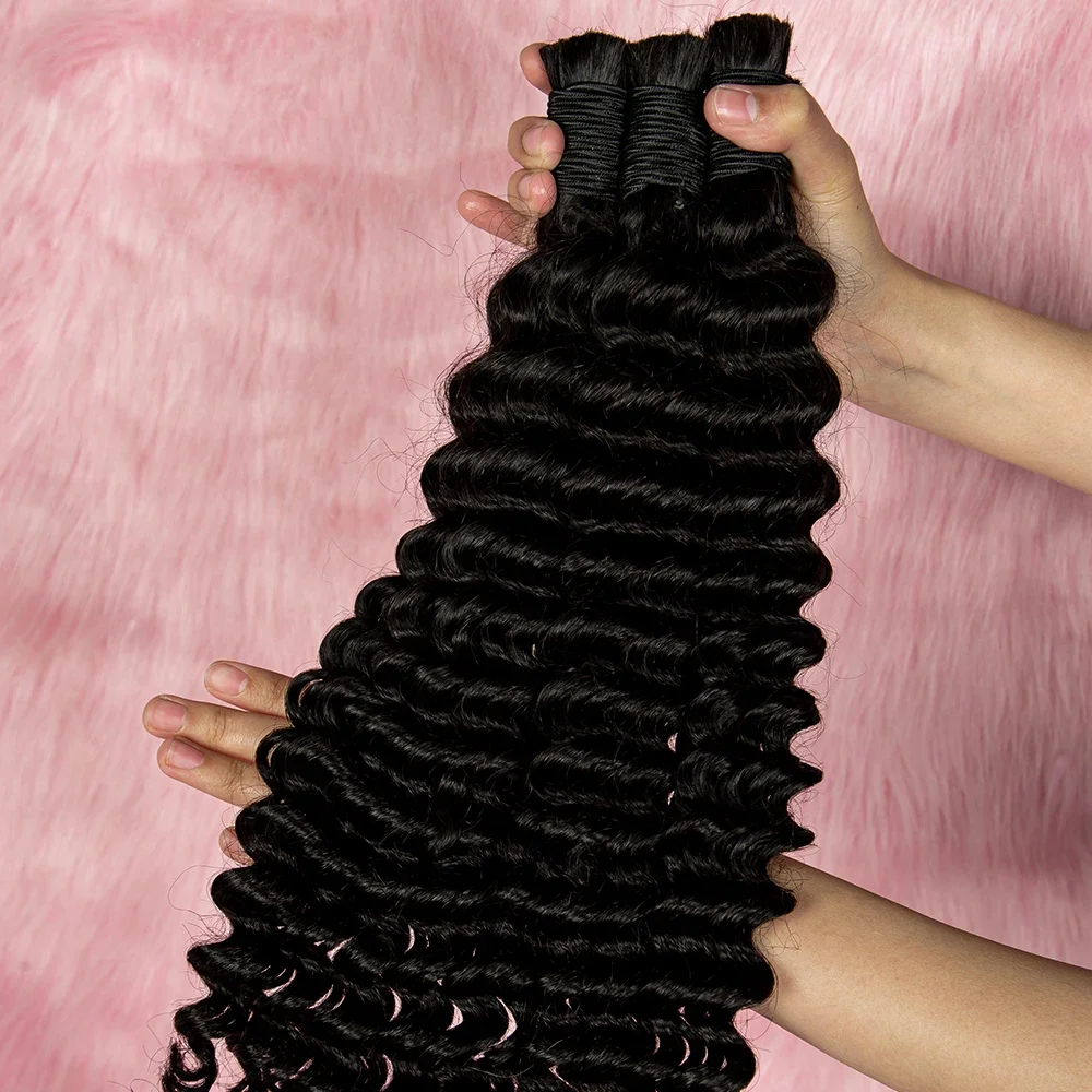 100% Human Bulk Hair Bundles f - Crochet Braiding Hair recension och pris