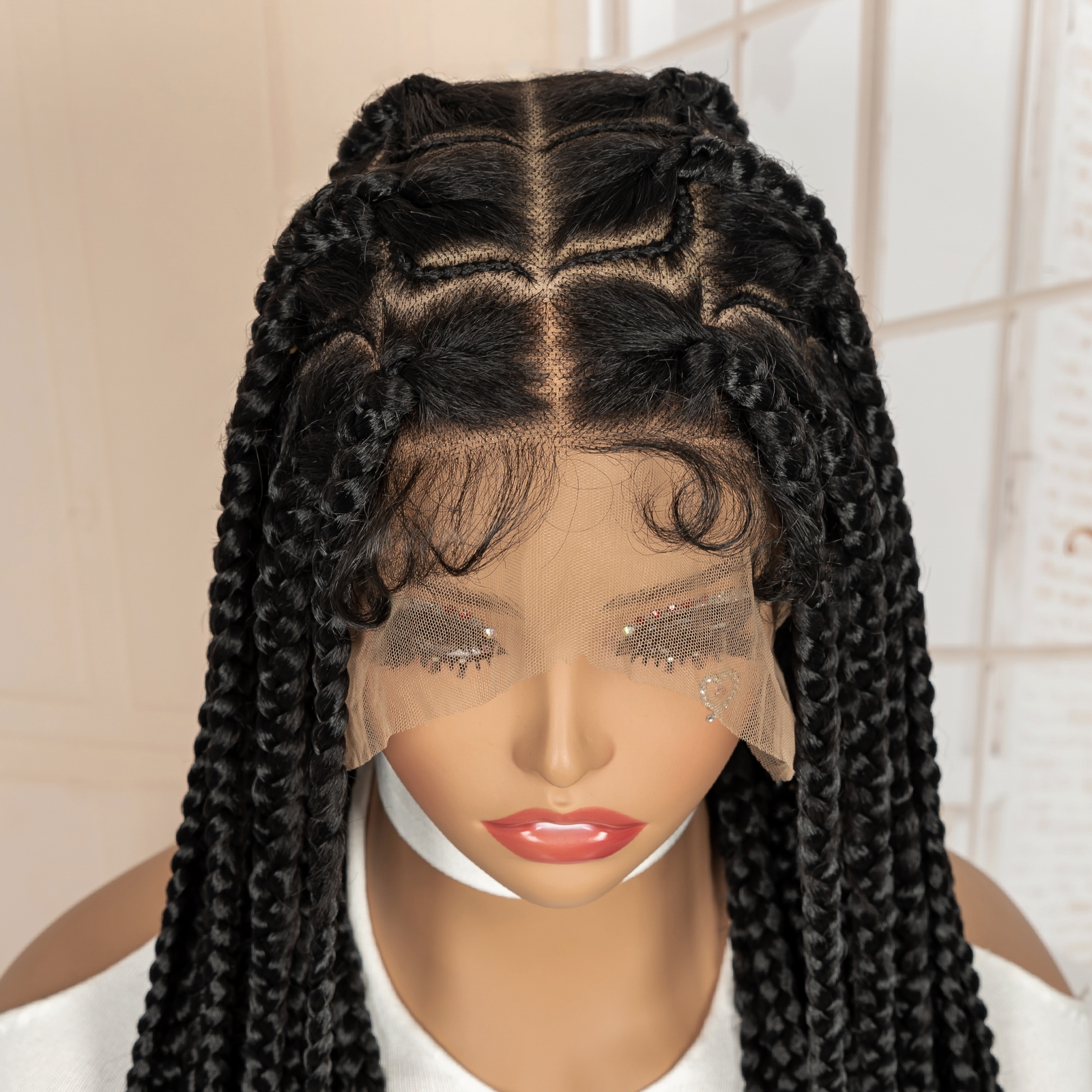 Synthetic Full Lace Braided Wi - Braiding Hair Kanekalon recension och pris