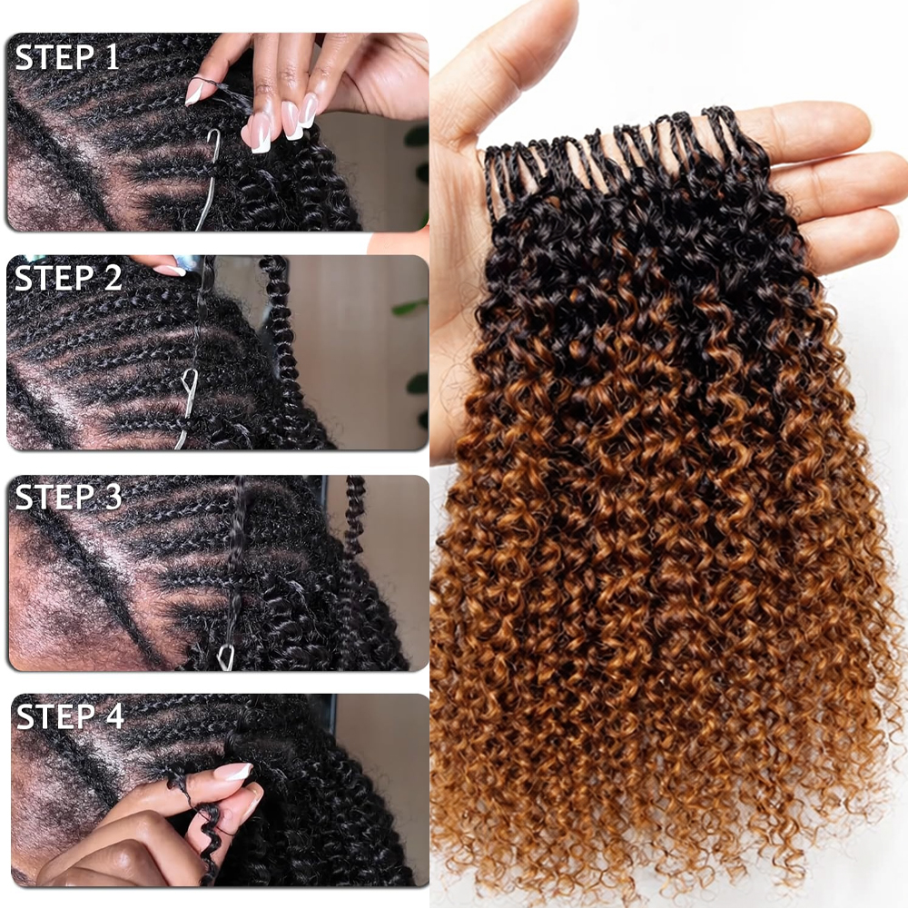 Kinky Curly Crochet Human Hair - Crochet Braiding Hair recension och pris