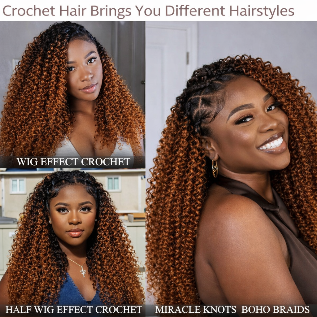 Kinky Curly Crochet Human Hair - Crochet Braiding Hair recension och pris