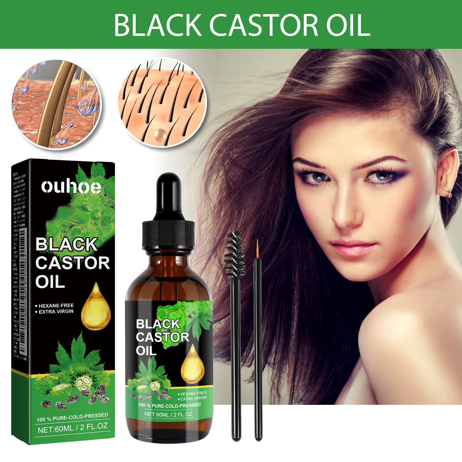 Black Castor Oil Nourishes Hai - Hair Care Hair Serum recension och pris