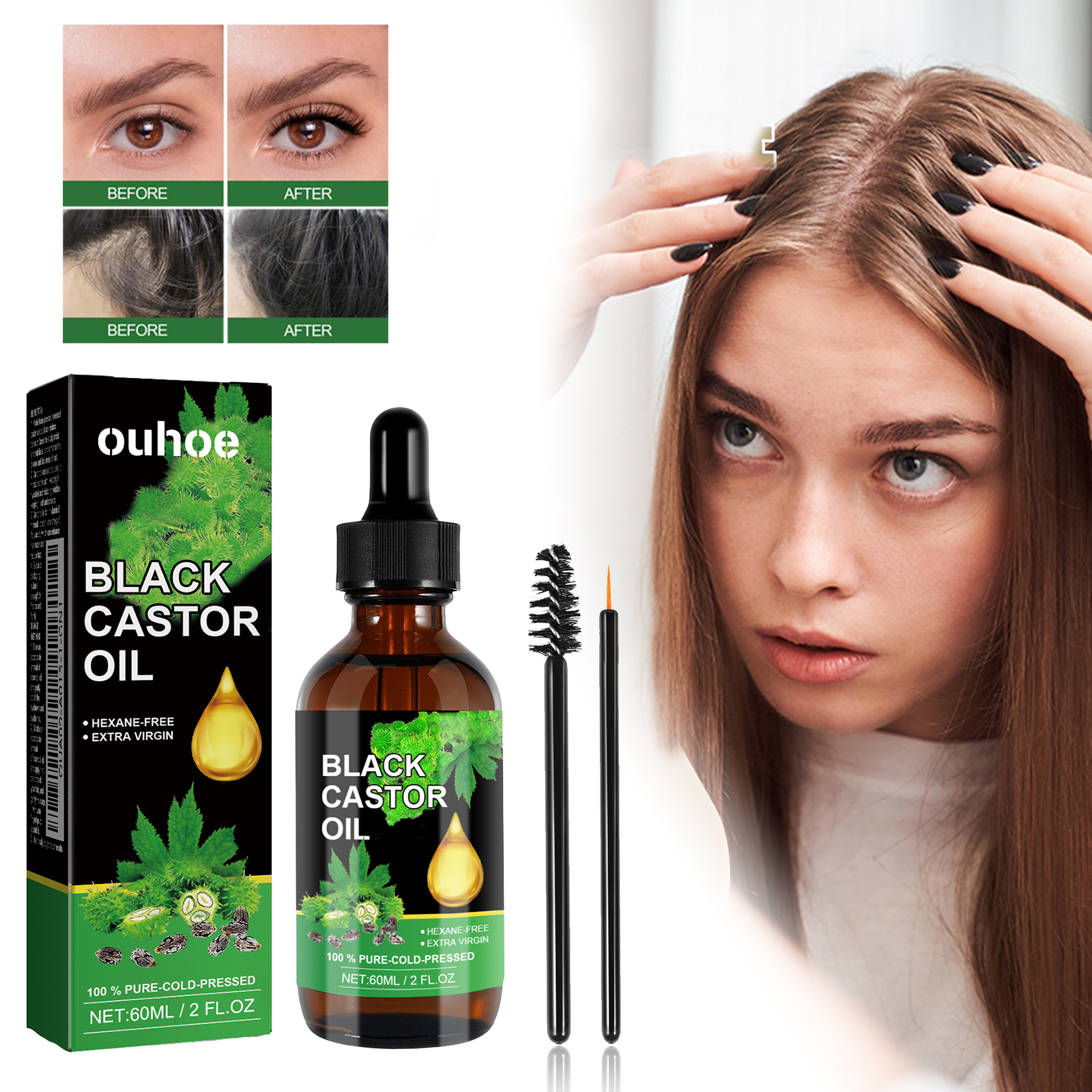 Black Castor Oil Nourishes Hai - Hair Care Hair Serum recension och pris