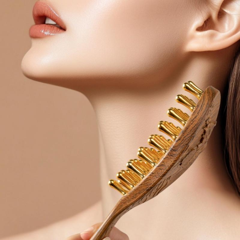 1PCS  Head Copper Tooth Massag - Detangling Wide Comb recension och pris