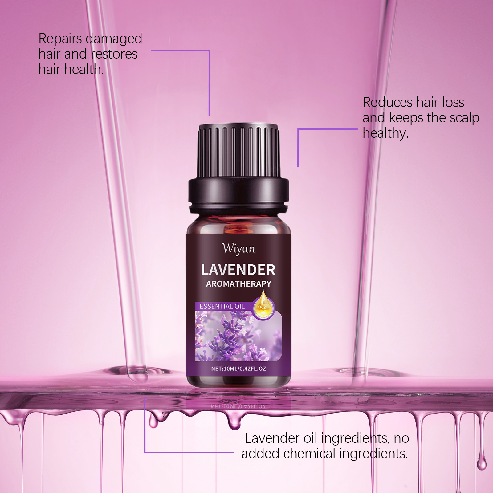 Lavender Essential Oil Anti-Fr - Hair Care Hair Serum recension och pris