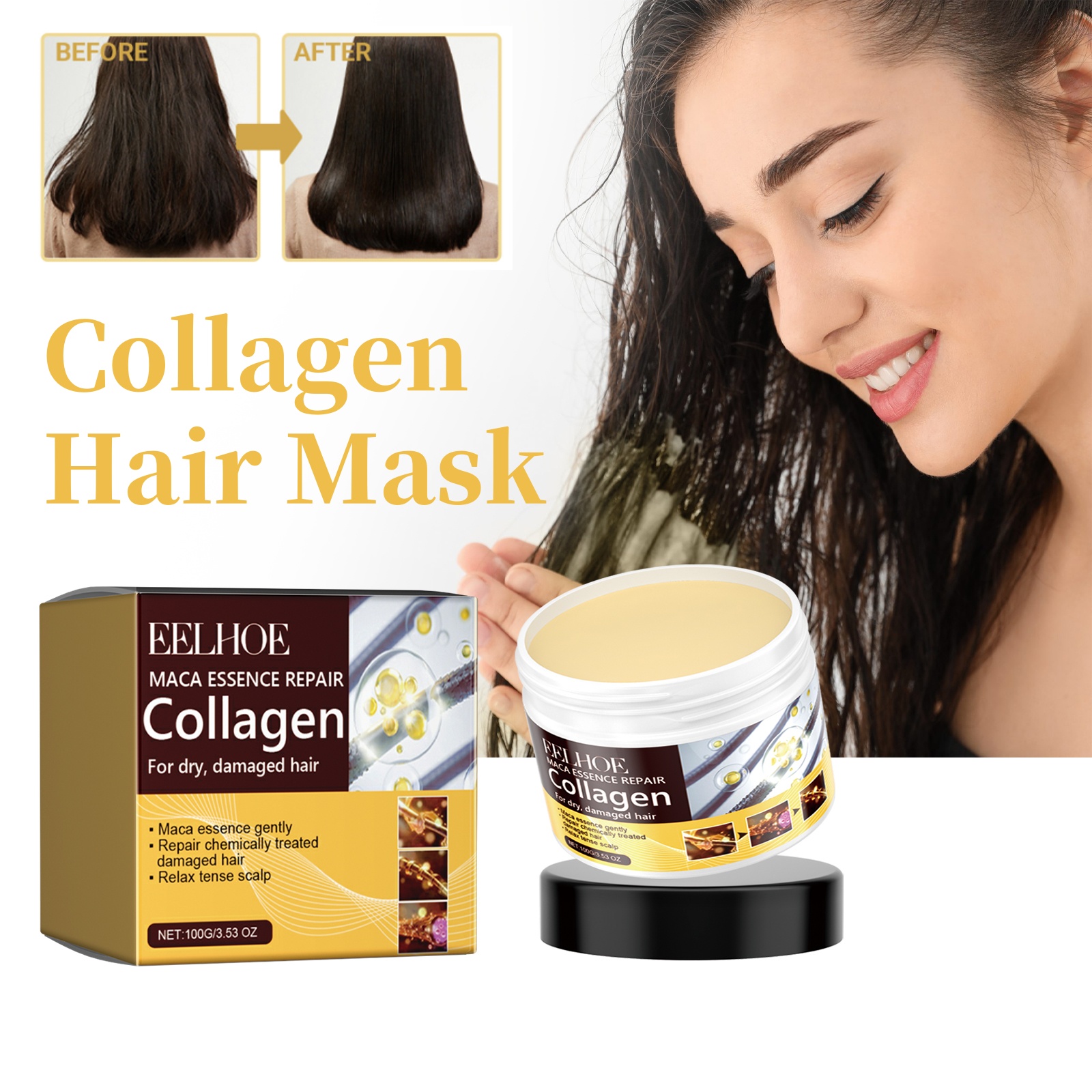 Collagen Hair Mask Reduce Dryn - Hair Care Hair Mask recension och pris