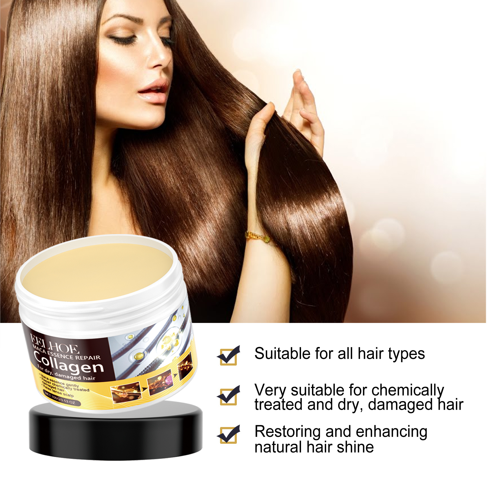 Collagen Hair Mask Reduce Dryn - Hair Care Hair Mask recension och pris