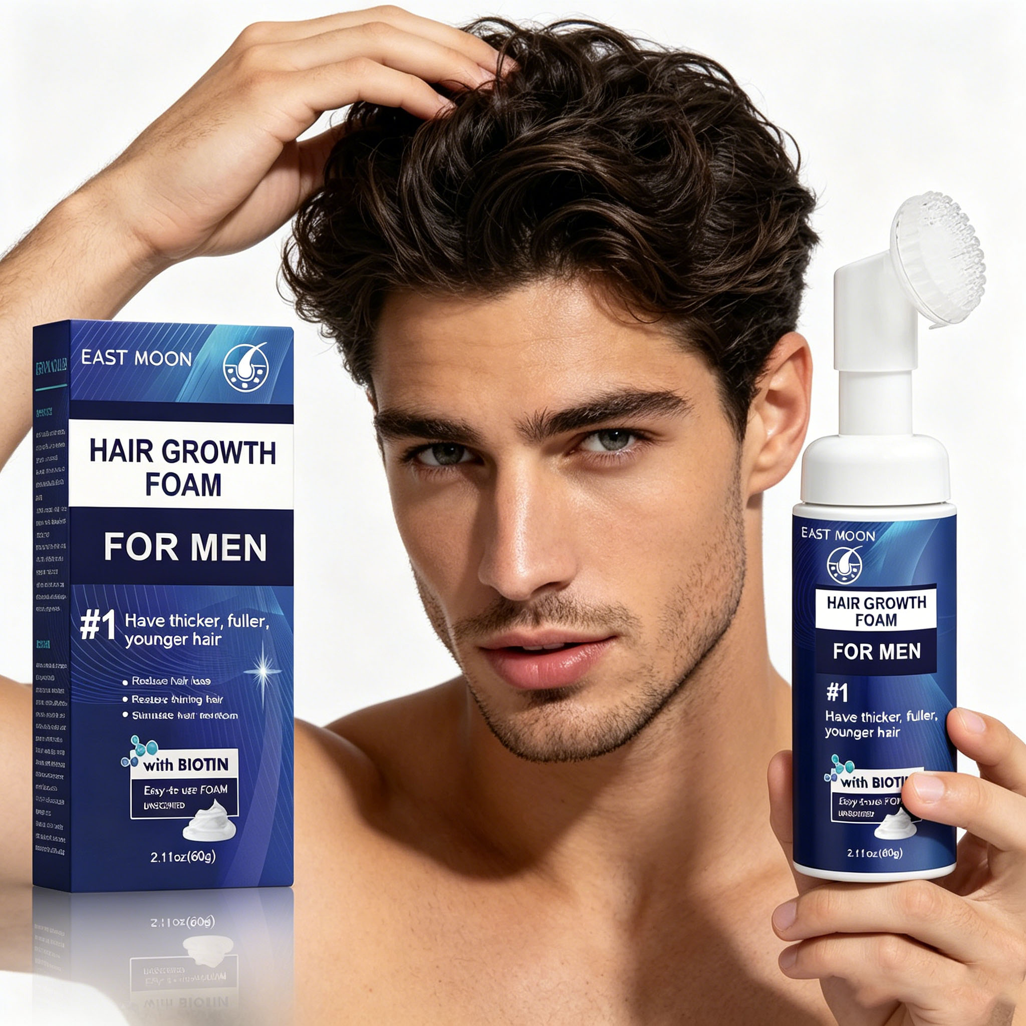 Hair Growth Foam Silicone Brus - Hair Care Natural recension och pris