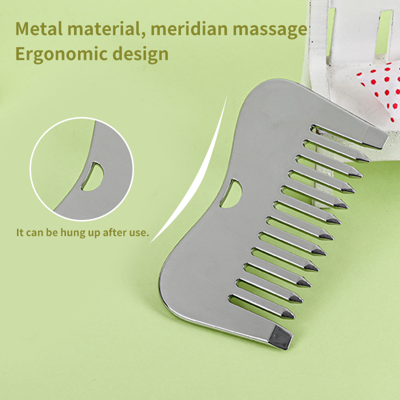 1pc Metal Massage Comb - Wide- - Detangling Wide Comb recension och pris