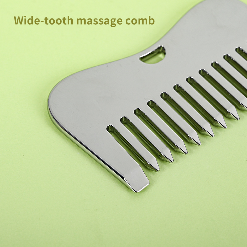 1pc Metal Massage Comb - Wide- - Detangling Wide Comb recension och pris