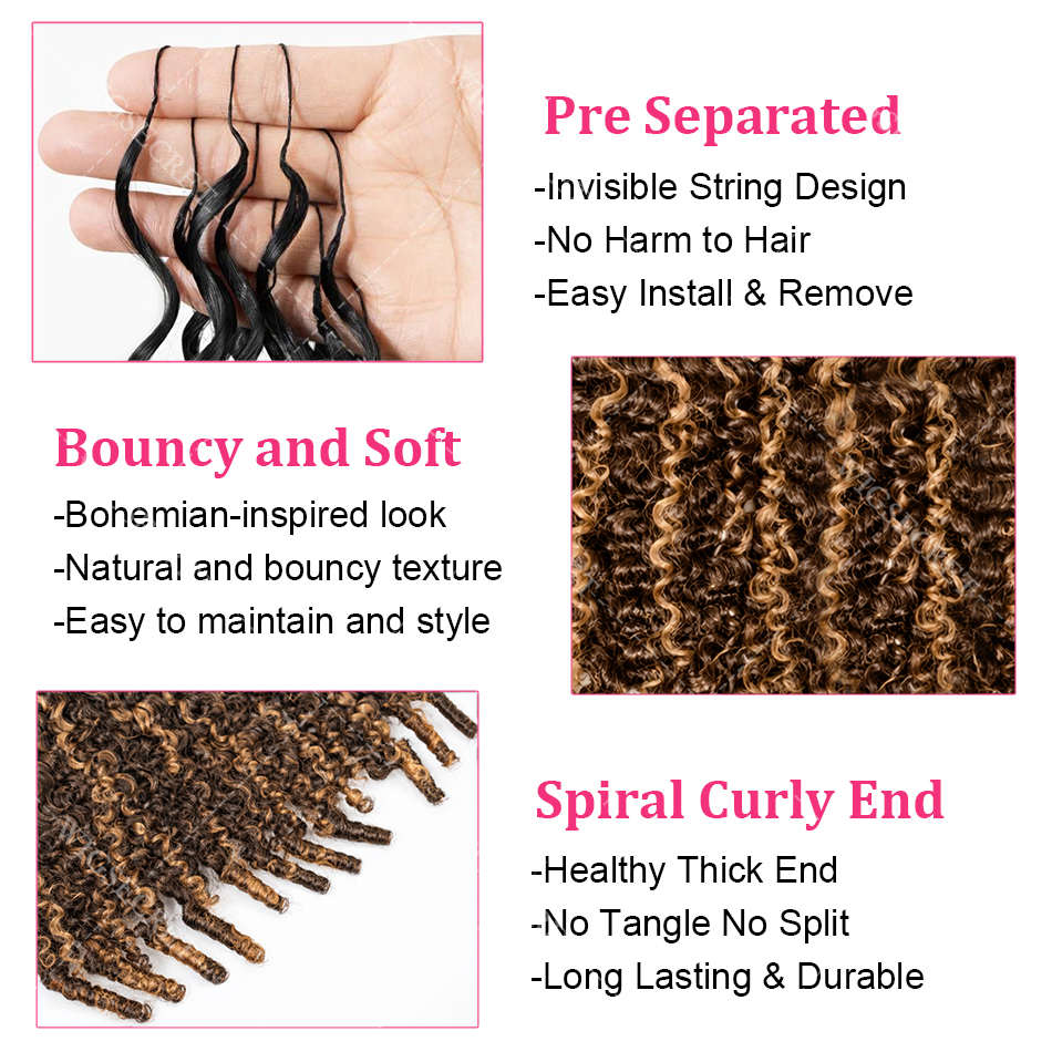 Miracle Knots Burmese Curly Cr - Crochet Braiding Hair recension och pris