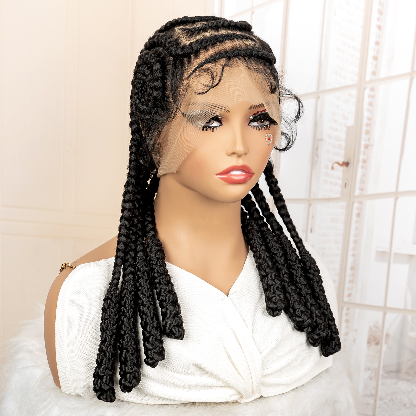 New Synthetic Afro Braided Wig - Braiding Hair Kanekalon recension och pris