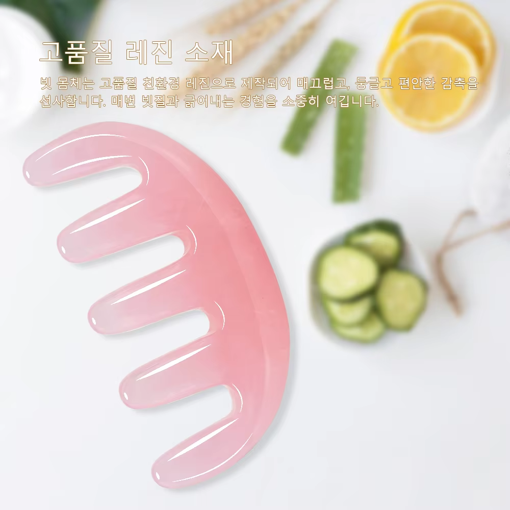 Five Tooth Resin Marble Wide T - Detangling Wide Comb recension och pris