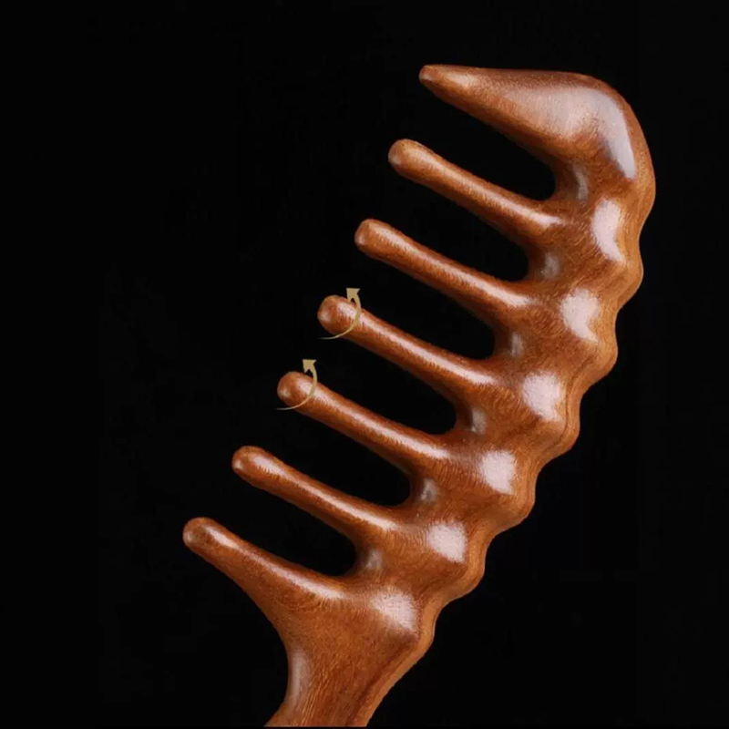 Natural Sandalwood Hair Combs  - Detangling Wide Comb recension och pris
