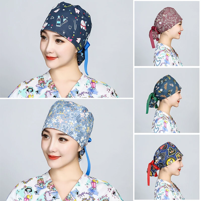 Printed Surgical Cap Scrub Cot - Hair Care Hospital recension och pris