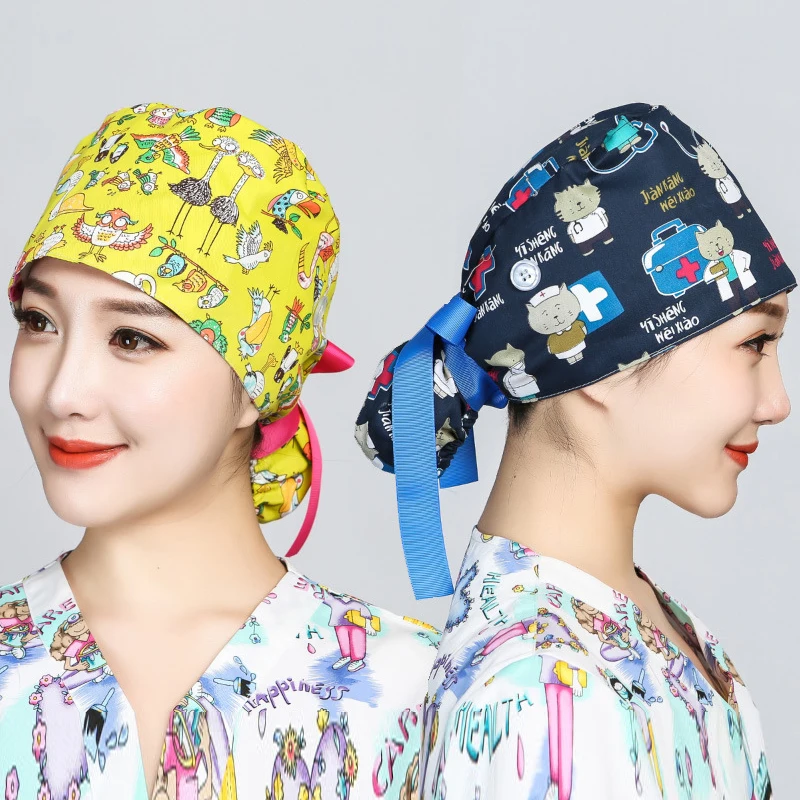 Printed Surgical Cap Scrub Cot - Hair Care Hospital recension och pris