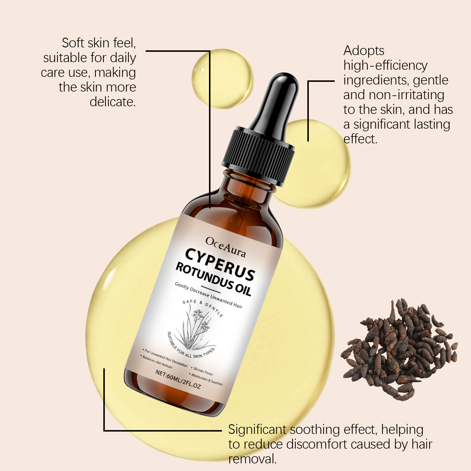 Cyperus Rotundus Oil for Hair  - Hair Care Hair Serum recension och pris