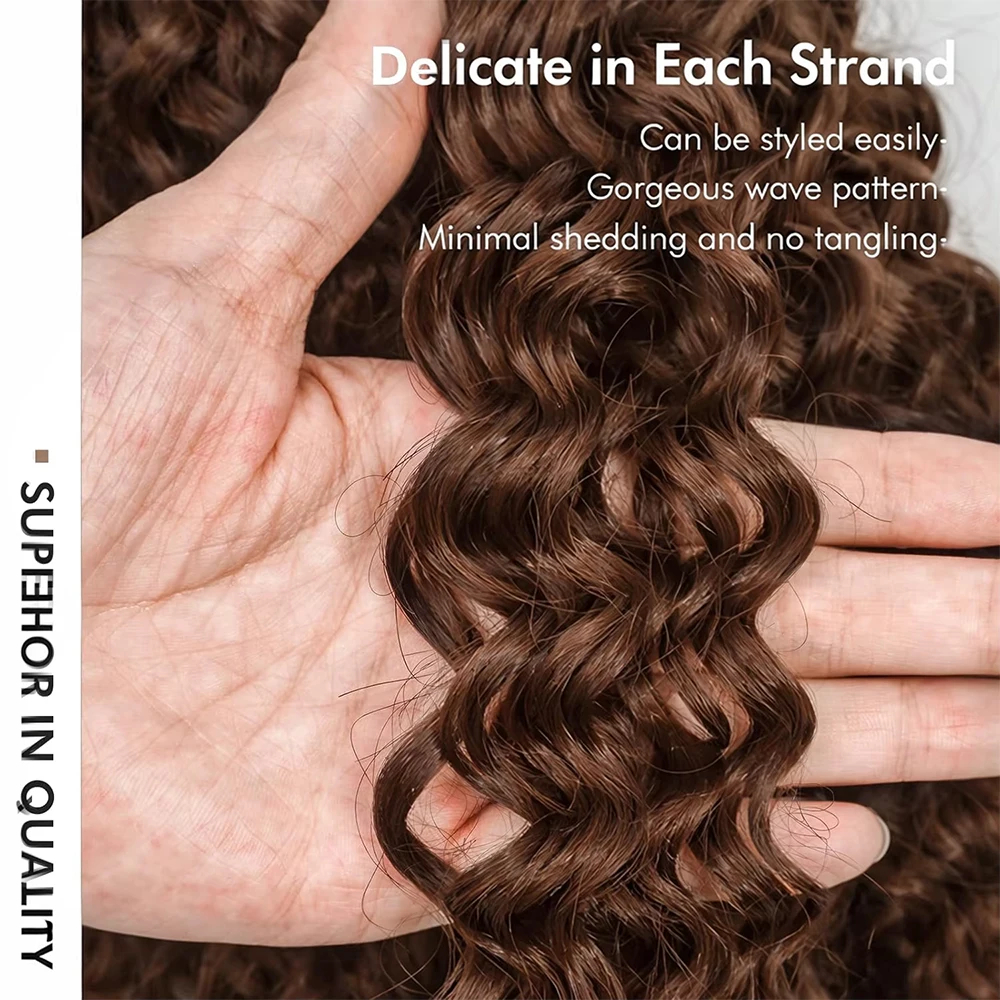Nexora  Curly Deep Wave Chocol - Crochet Braiding Hair recension och pris