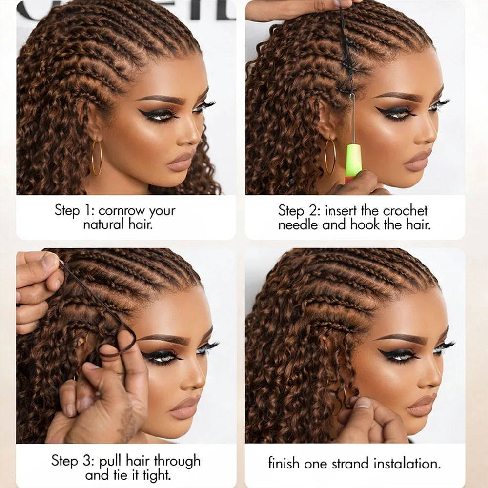 Nexora  Curly Deep Wave Chocol - Crochet Braiding Hair recension och pris