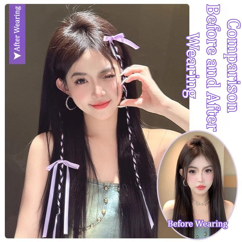 2/4PCS Ribbon Bow Boxing Braid - Crochet Braiding Hair recension och pris