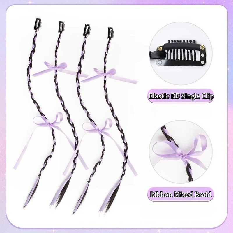 2/4PCS Ribbon Bow Boxing Braid - Crochet Braiding Hair recension och pris