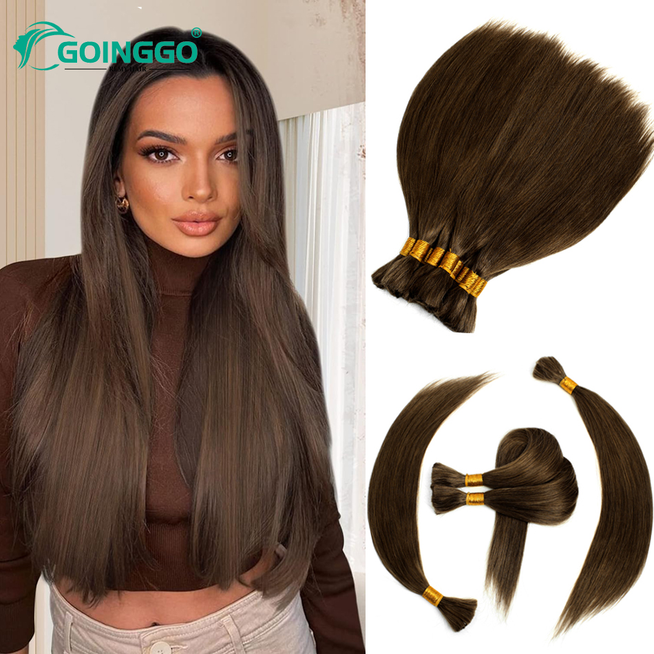 4#Chocolate Brown Straight Bul - Crochet Braiding Hair recension och pris
