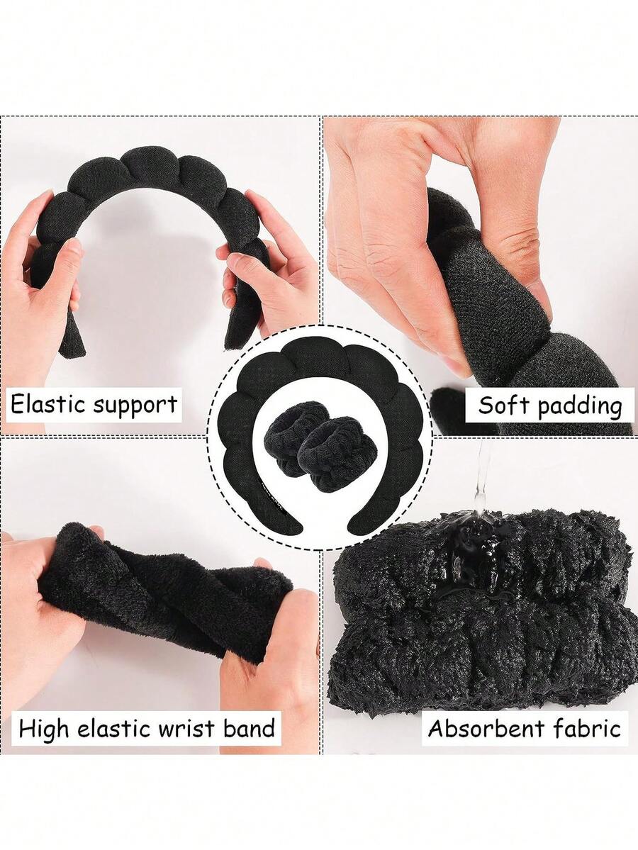 3pcs1set  Sponge Headband Wris - Hair Care Hair Mask recension och pris