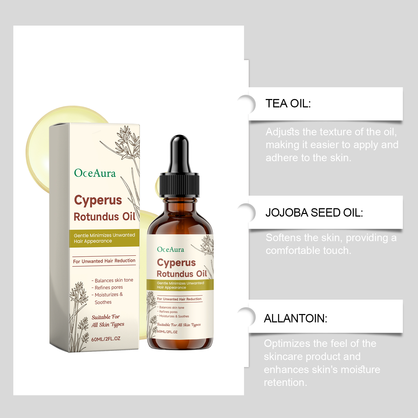 Cyperus Rotundus Hair Removal  - Hair Care Hair Serum recension och pris