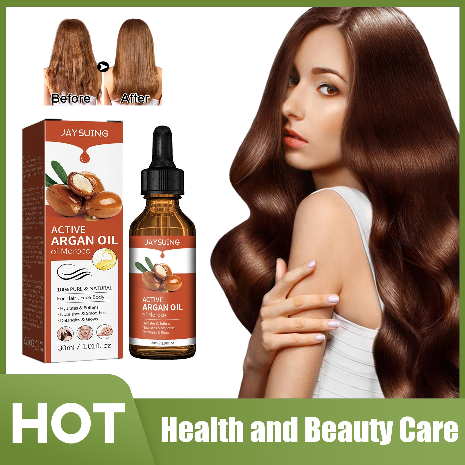 Argan Oil for Hair Treatment S - Hair Care Natural recension och pris