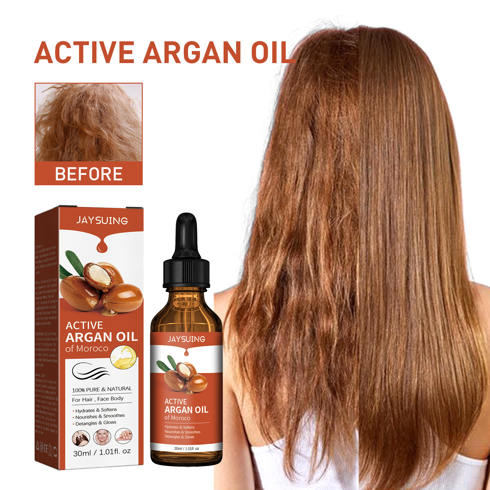 Argan Oil for Hair Treatment S - Hair Care Natural recension och pris