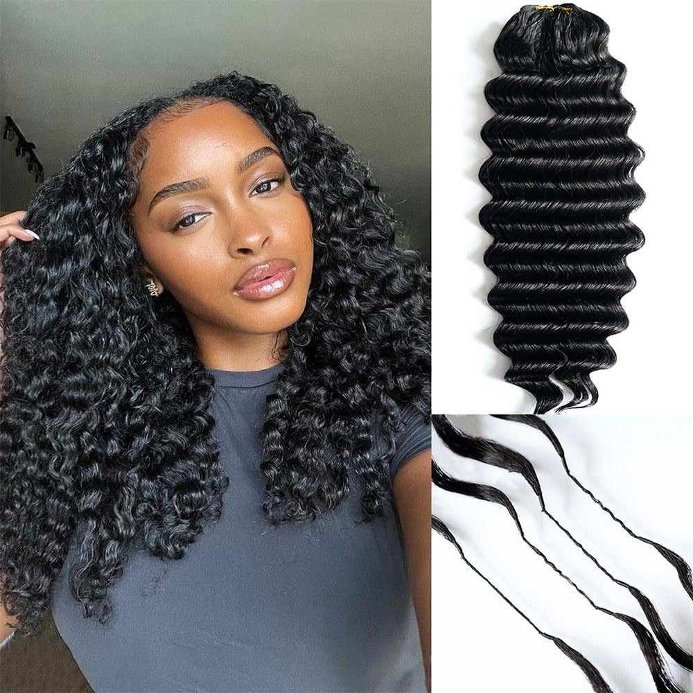 Deep Wave Crochet Human Hair E - Crochet Braiding Hair recension och pris