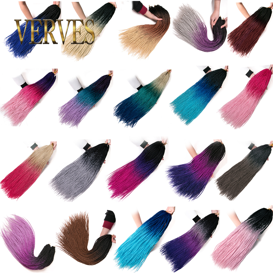 6 PCS Synthetic Ombre Senegale - Crochet Braiding Hair recension och pris