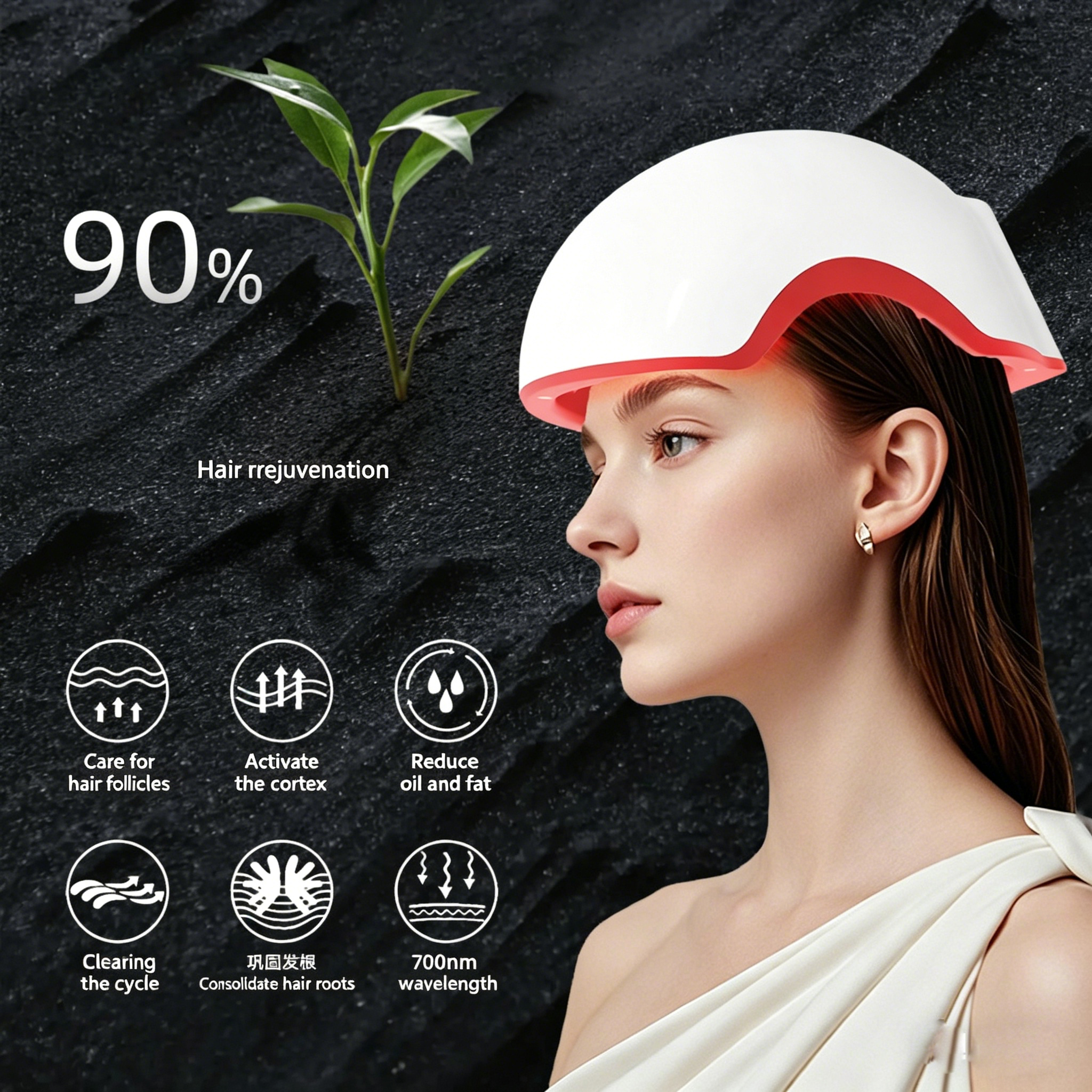 Red Light Therapy Device Hat N - Hair Care Routine recension och pris