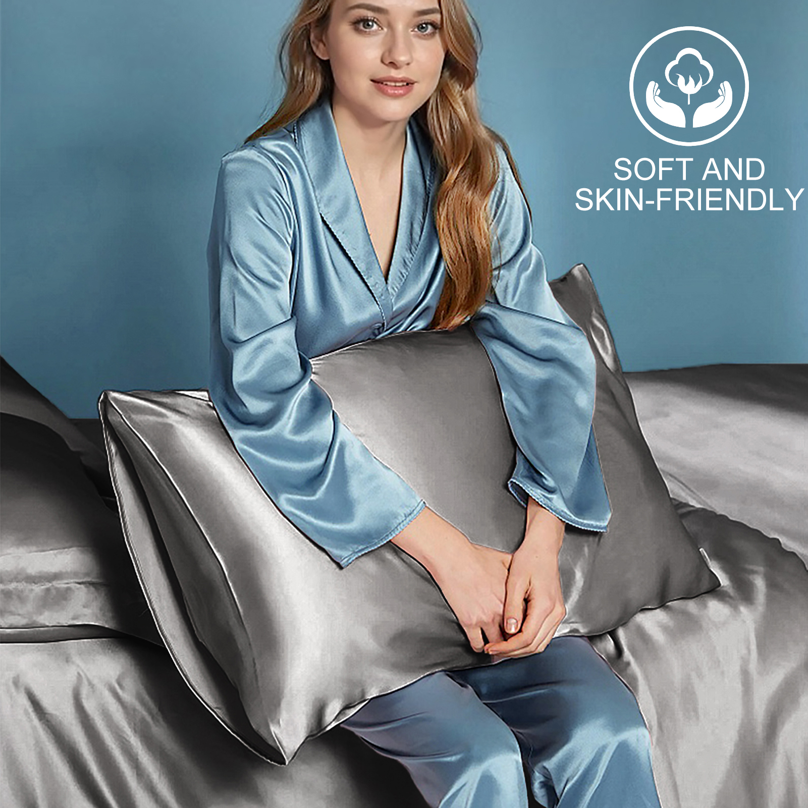Silk Satin Gray Pillowcase - H - Hair Care Hospital recension och pris